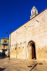 Fototapeta premium Church of Santa Maria della Pace, Mother Church of Noicattaro, Metropolitan City of Bari, Apulia Region, Italy on a sunny September day