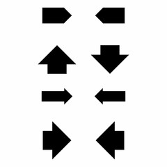 Arrow sign, Black Arrows Set on White Background. Cursor Icon. Vector Pointers Collection. Back, Next Web Page Sign