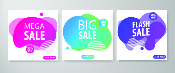 Dynamic Abstract Liquid Trendy Color Gradation Background