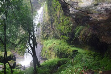 Scenic waterfall in the forest, Aberdare Ranges, KENYA