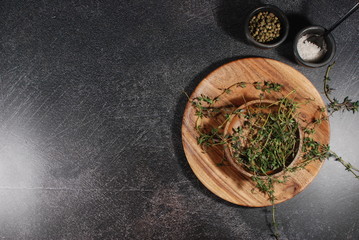 Thyme on a plate