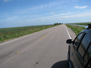 Long road between Brazil and uruguay, near chui