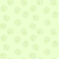 Seamless colorful hand drawn vector cabbage pattern texture. Organic vegetarian product. Vector for design packaging, wrapping, background, banner, poster, notebook, print.