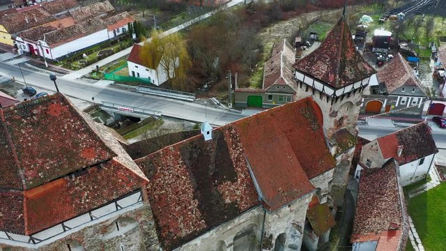 Slimnic fortess in Romania Transylvania
