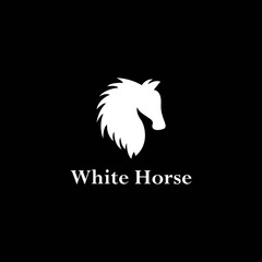 White Horse logo template Vector icon design