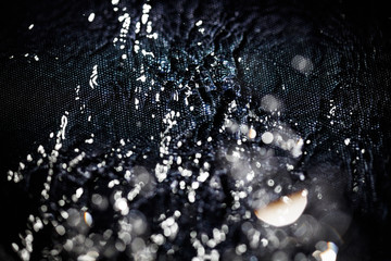 water drops on black background