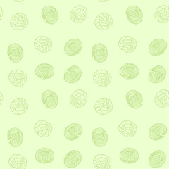 Seamless colorful hand drawn vector cabbage pattern texture. Organic vegetarian product. Vector for design packaging, wrapping, background, banner, poster, notebook, print.