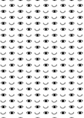 Naklejka premium eyelashes and eye wink pattern