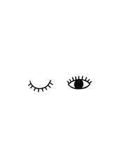 eye wink illustration