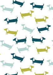 cute dachshunds pattern