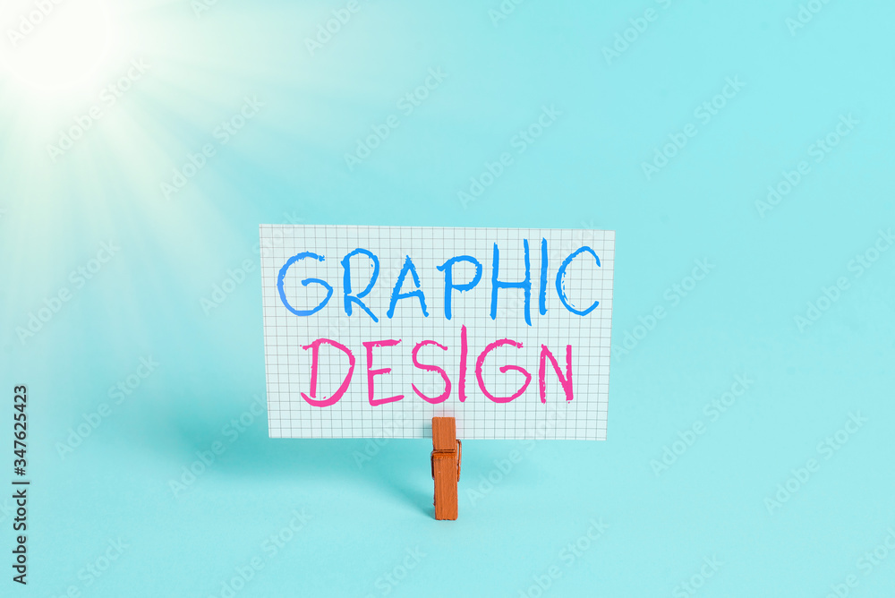 Poster conceptual hand writing showing graphic design. concept meaning art or skill of combining text and p