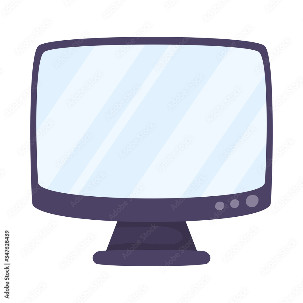 Poster desktop computer monitor isolated icon