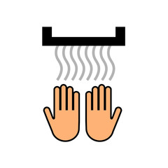 Vector hand dryer icon
