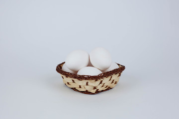 White Eggs With White Background