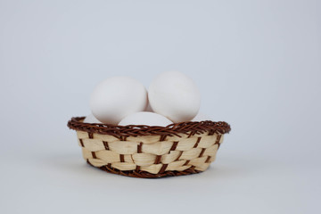 White Eggs With White Background