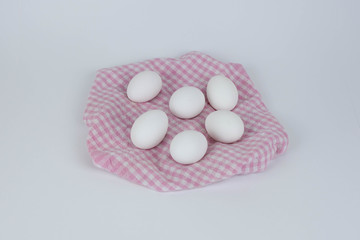 White Eggs With White Background