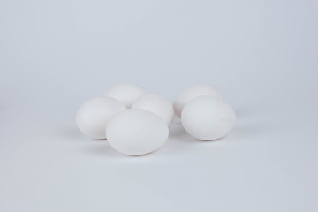 White Eggs With White Background