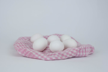 White Eggs With White Background