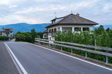 Fototapeta na wymiar The municipality of Appiano near Bolzano in the Italian south of Tyrol.