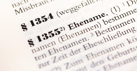 Ehename in § 1355 BGB