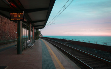 Surreal train station