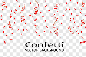 Vector confetti. Festive illustration. Party popper isolated on white background