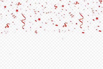 Vector confetti. Festive illustration. Party popper isolated on white background