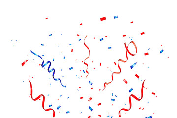 Vector confetti. Festive illustration. Party popper isolated on transparent background