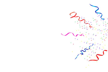 Vector confetti. Festive illustration. Party popper isolated on transparent background