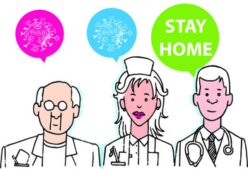 doctor and nurse you to stay home
