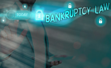 Handwriting text writing Bankruptcy Law. Conceptual photo Designed to help creditor in getting the...