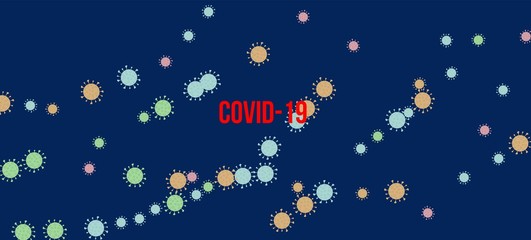 Obraz na płótnie Canvas Covid-19 Quarantine nCoV Banner. Business Information During 