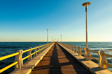 Naklejka premium forte dei marmi pier view on sunset