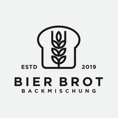 selling bread logo. vintage bread