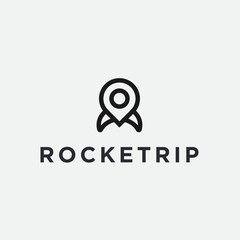 Obraz premium Rocket logo / space travel vector