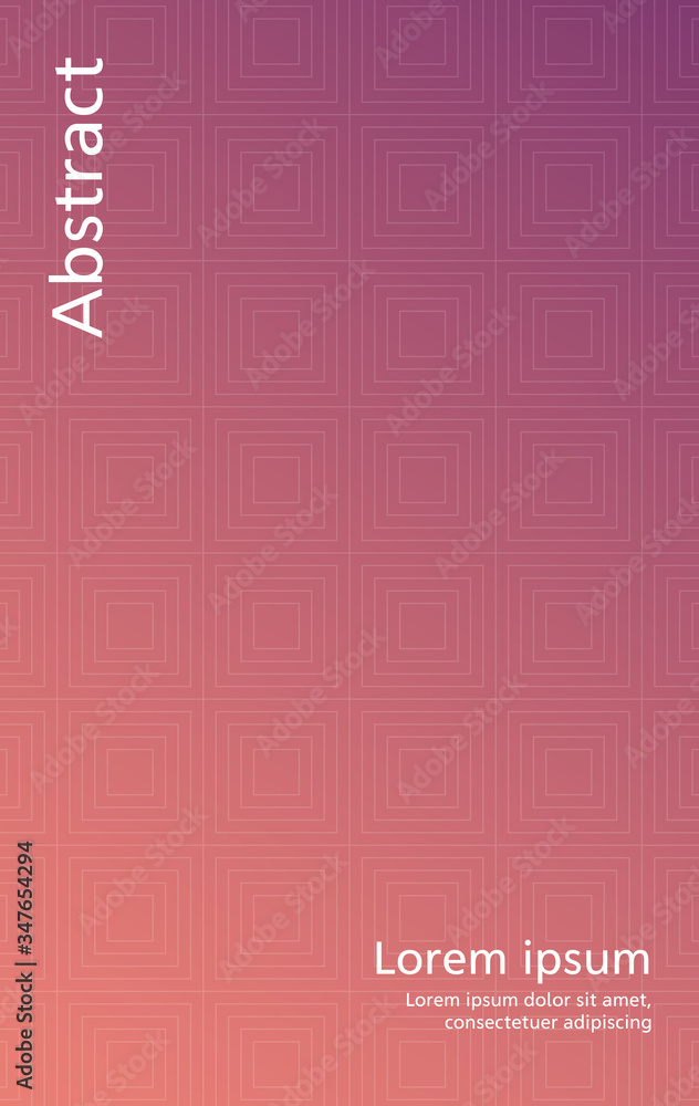 Poster abstract pattern of symbol cover design on pink and dark gradient background