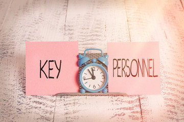 Writing note showing Key Personnel. Business concept for Program Directors Principal Investigator...
