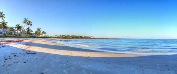 Shoreline of Port Royal Beach at sunrise