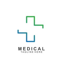 Health logo template design.Medical Cross logo design