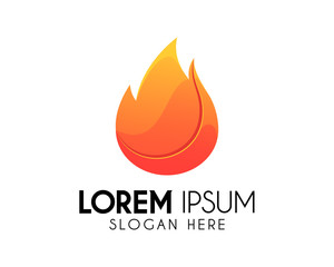Fire flame vector logo design template. Creative icon / symbol element. Modern logo for brand identity