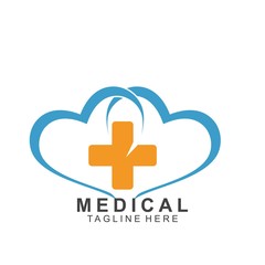 Fototapeta premium Health logo template design.Medical Cross logo design