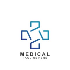 Health logo template design.Medical Cross logo design
