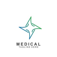 Health logo template design.Medical Cross logo design