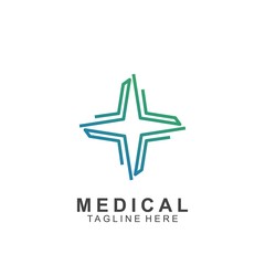 Health logo template design.Medical Cross logo design