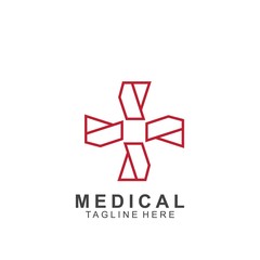 Health logo template design.Medical Cross logo design