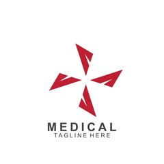 Health logo template design.Medical Cross logo design