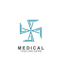 Health logo template design.Medical Cross logo design