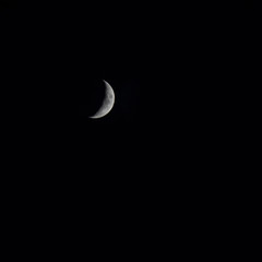 Obraz na płótnie Canvas Waxing Crescent moon.