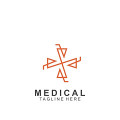 Health logo template design.Medical Cross logo design