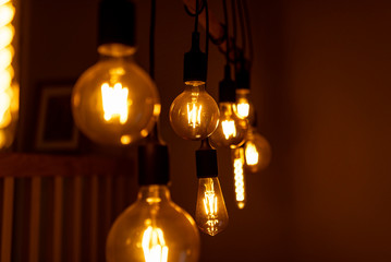 
Nice edison orange light bulbs